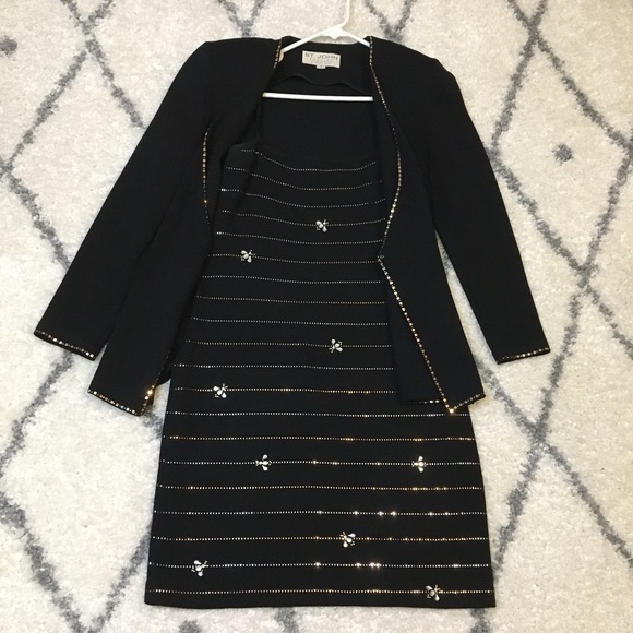 ❌❌SOLD AS SET. ST. JOHN BEE'S Evening by Marie Gray Sz 4 Dress - Picture 2 of 5